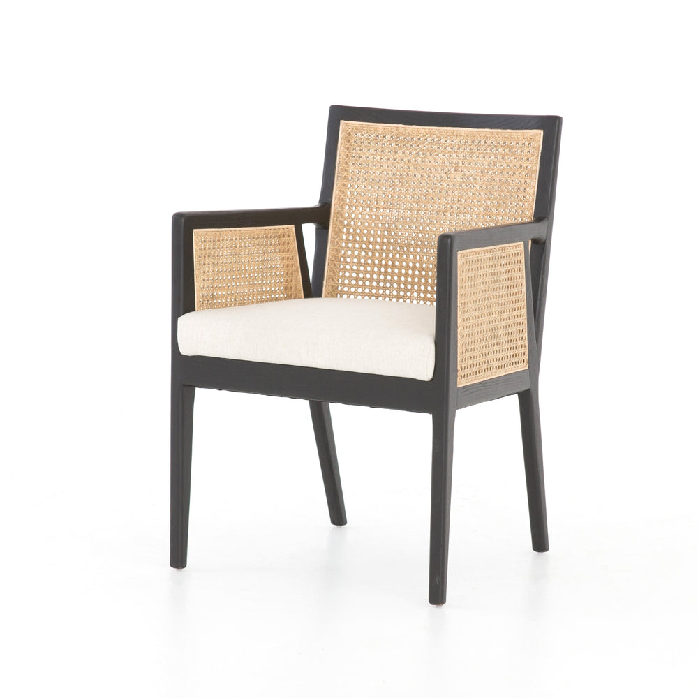 Antonia Cane Brushed Ebony Dining Armchair | ready to ship!