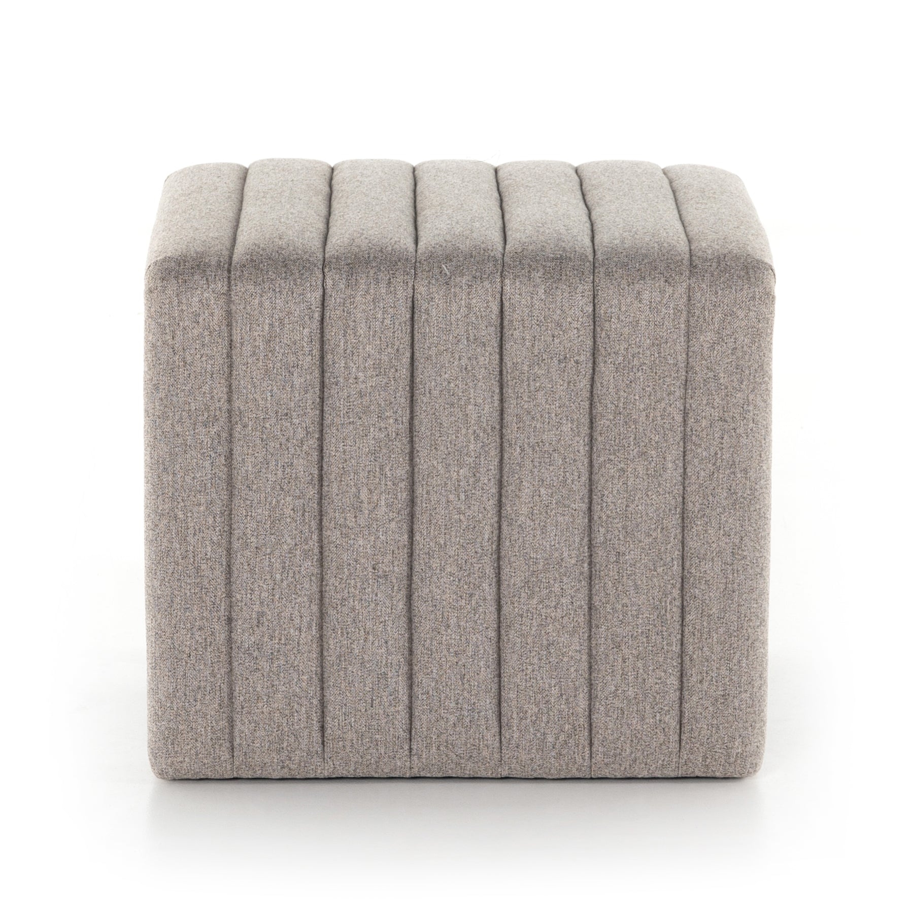 We love the dramatic channeling of this Augustine Ottoman - Orly Natural. Match it with the Augustine Swivel and complete the whole space!  Overall Dimensions: 21.50"w x 21.00"d x 18.00"h  Colors: Orly Natural Materials: 100% Polyester