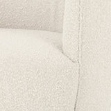 We love the drum-style seating of this Aurora Swivel - Knoll Natural. Upholstered in a soothing and textural off-white bouclé, this also features a swivel base - perfect for your office, living room, or other space!  Overall Dimensions: 26.00"w x 31.50"d x 31.00"h