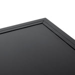 The brass knobs on this Belmont Black 8 Drawer Metal Dress give it a classy, antique look while also being the perfect vessel to store your clothes  Size: 70"w x 18.5"d x 38.5"h Colors: Black Materials: Iron