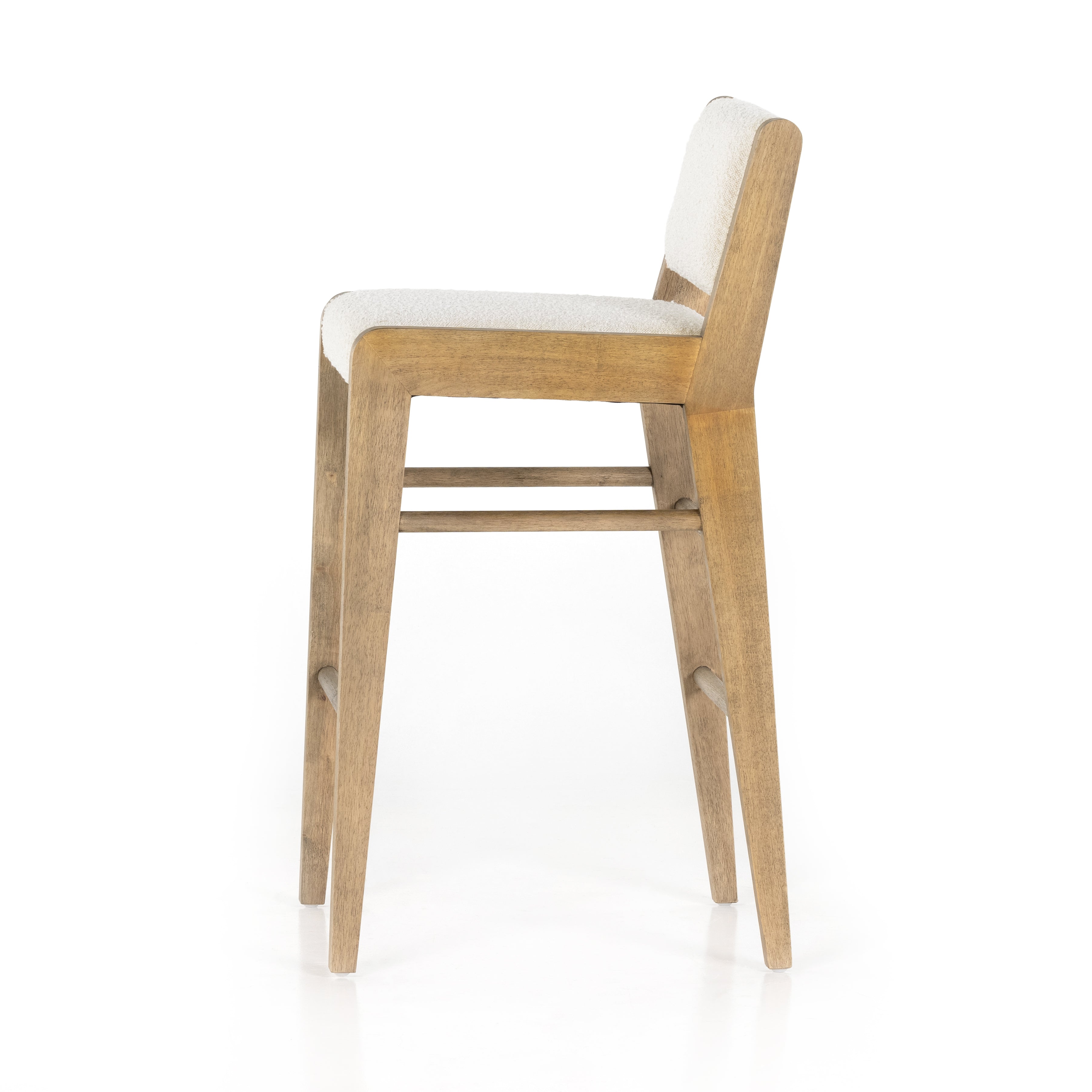 Featuring Charon Counter Stool by Four Hands at Amethyst Home. We love the mixed materials found in this Charon Bar + Counter Stool. In a light, natural finish, solid parawood forms an angular frame for boucle-upholstered seating in a classic cream.
Counter Stool Overall Dimensions: 19.75"W x 21.50"L x 35.50"HSeat Depth: 17.0"Seat Height: 26.25"
Colors: Kno.  Amethyst Home provides interior design, new home construction design consulting, vintage area rugs, and lighting in the Monterey metro area.