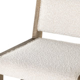 Featuring Charon Counter Stool by Four Hands at Amethyst Home. We love the mixed materials found in this Charon Bar + Counter Stool. In a light, natural finish, solid parawood forms an angular frame for boucle-upholstered seating in a classic cream.
Counter Stool Overall Dimensions: 19.75"W x 21.50"L x 35.50"HSeat Depth: 17.0"Seat Height: 26.25"
Colors: Knoll.  Amethyst Home provides interior design, new home construction design consulting, vintage area rugs, and lighting in the Dallas metro area.