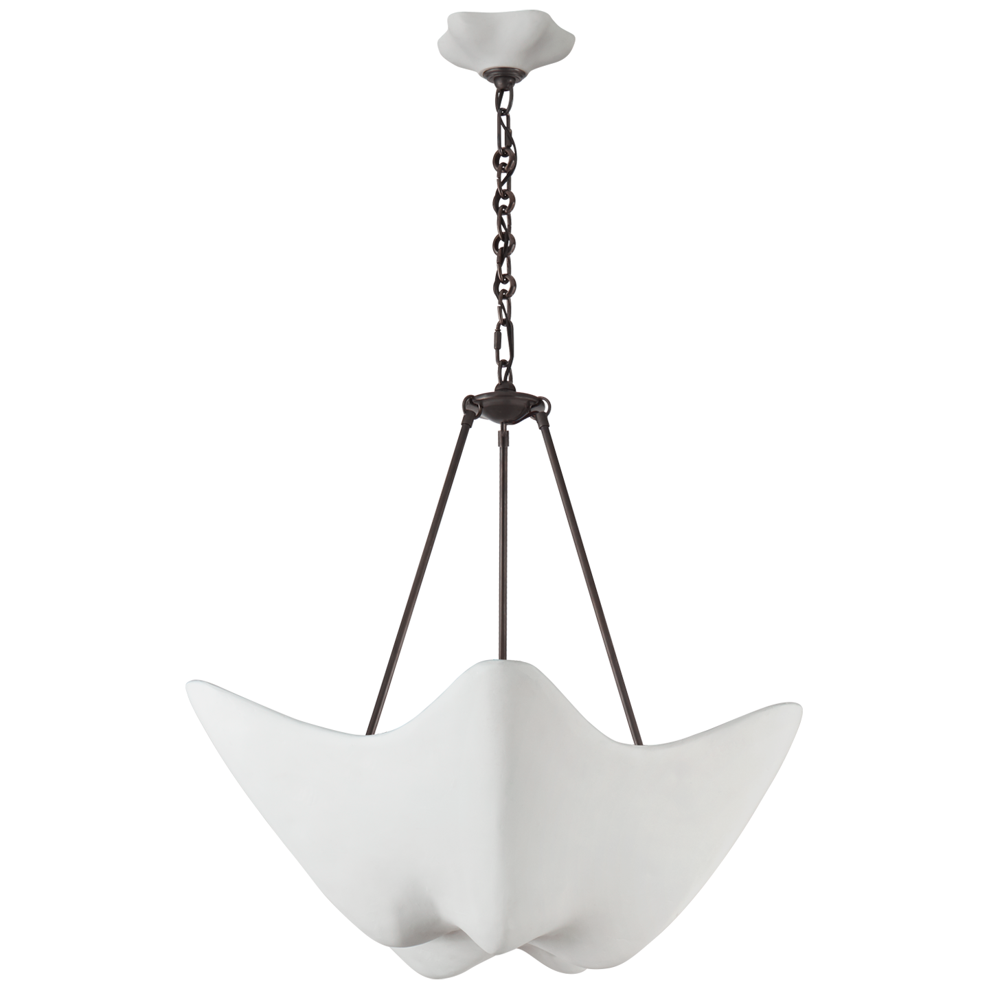 Featuring Cosima Medium Chandelier by Visual Comfort at Amethyst Home. The Cosima Medium Chandelier has a unique, abstract shape. Hang in your bedroom, over the kitchen island, or another area to bring some fun light to the space. 
Overall Dimensions: 28" L x 28" W x 27.25" H.  Amethyst Home provides interior design, new home construction design consulting, vintage area rugs, and lighting in the Dallas metro area.