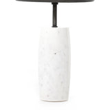 Featuring Cronos End Table - Polished White Marble by Four Hands at Amethyst Home. Simply sophisticated with this Cronos End Table - Polished White Marble. Finished in a polished white, a solid turned marble base supports a tray-style tabletop of grey-hammered iron, spurring beautifully eye-catching contrast for any living room or bedroom. 
Overall Dimensio.  Amethyst Home provides interior design, new home construction design consulting, vintage area rugs, and lighting in the Portland metro area.
