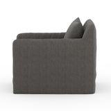 Featuring Dade Outdoor Swivel Chair - Charcoal by Four Hands at Amethyst Home. This Dade Outdoor Swivel Chair - Charcoal is a fresh, outdoor-friendly spin on the swivel chair. Removable charcoal slipcover meets style with sensibility. Great in pairs. Cover or store inside during inclement weather and when not in use.
Overall Dimensions: 27"W x 33.75"L x 29.50"H. Amethyst Home provides interior design, new home construction design consulting, vintage area rugs, and lighting in the Tampa metro area.