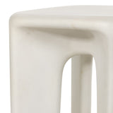 Featuring Dante End Table - White Concrete by Four Hands at Amethyst Home. A minimalist dream, this Dante End Table - White Concrete is made from white-finished cast concrete with soft, chunky proportions. This would elevate the space for any living room or lounge area.  
Overall Dimensions: 19"W x 19"L x 19"H
Colors: White ConcreteMaterials: ConcreteWei.  Amethyst Home provides interior design, new home construction design consulting, vintage area rugs, and lighting in the Kansas City metro area.