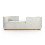 Modern European inspiration and plush curves come head to head in this stylish Deandra Tete a Tete Chaise - Merino Cotton. Upholstered in a soft liquid-repellent performance fabric that feels both casual and elevated, this is the perfect choice for families with kids or pets!  Overall Dimensions: 90.50"w x 38.00"d x 29.00"h