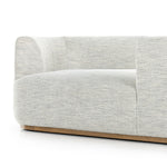 Modern European inspiration and plush curves come head to head in this stylish Deandra Tete a Tete Chaise - Merino Cotton. Upholstered in a soft liquid-repellent performance fabric that feels both casual and elevated, this is the perfect choice for families with kids or pets!  Overall Dimensions: 90.50"w x 38.00"d x 29.00"h
