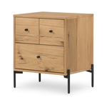 Featuring Eaton Light Oak Resin Nightstand by Four Hands at Amethyst Home. This Eaton Nightstand - Light Oak has a gorgeous, thick oak veneer with thin, iron legs. With one large drawer and two smaller drawers, this is the perfect nightstand to complete your bedroom. 
Overall Dimensions: 23.50"W x 18.50"L x 26"HColors: Dark Gunmetal, Light Oak ResinMateri.  Amethyst Home provides interior design, new home construction design consulting, vintage area rugs, and lighting in the Scottsdale metro area.