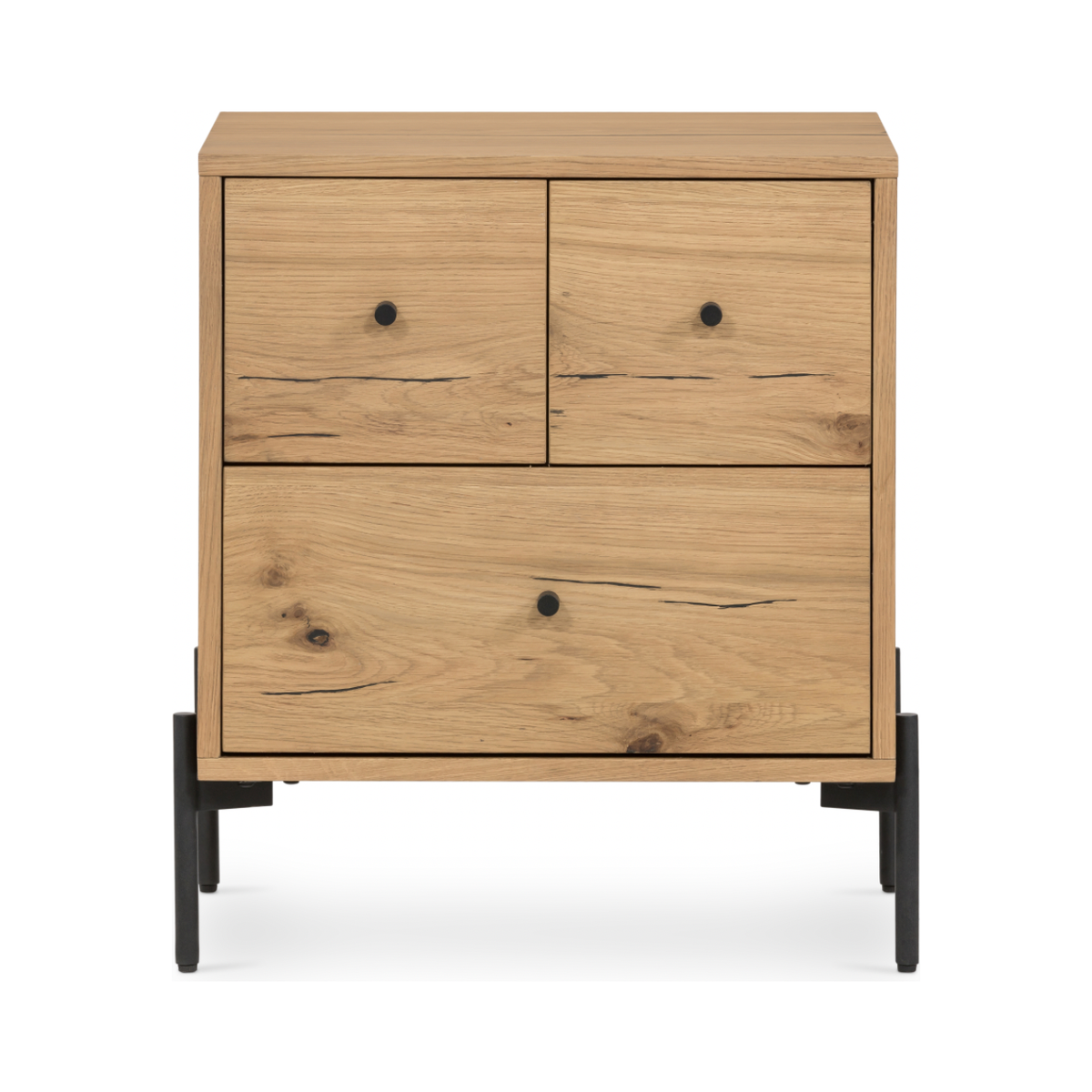 Eaton Light Oak Resin Nightstand | ready to ship!