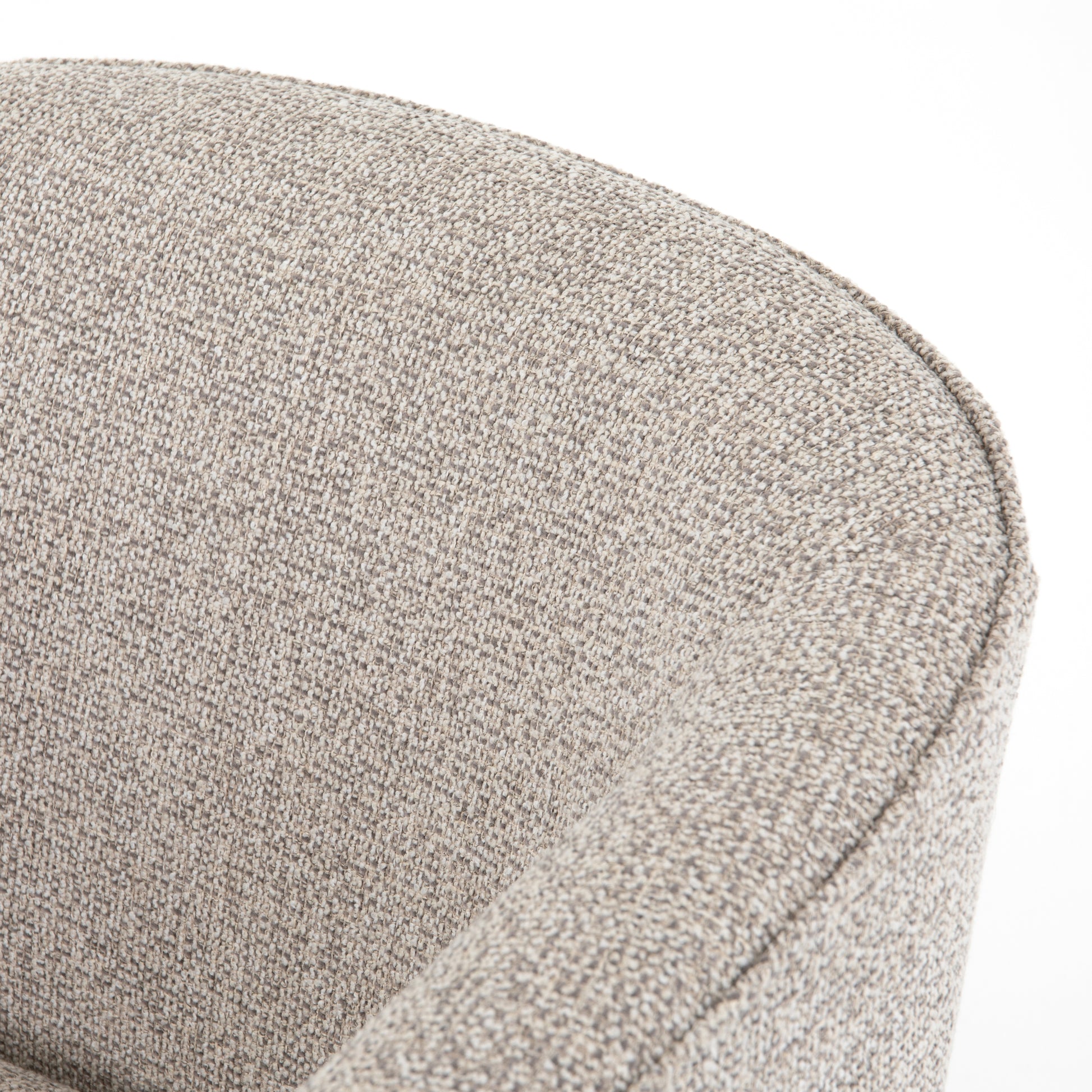 This Fae Chair - Bellamy Storm is well-tailored and stylistically unique. The Italian boucle lends a high-fashion feel to a cleverly constructed three-legged design.  Overall Dimensions: 30.25"w x 29.50"d x 29.50"h