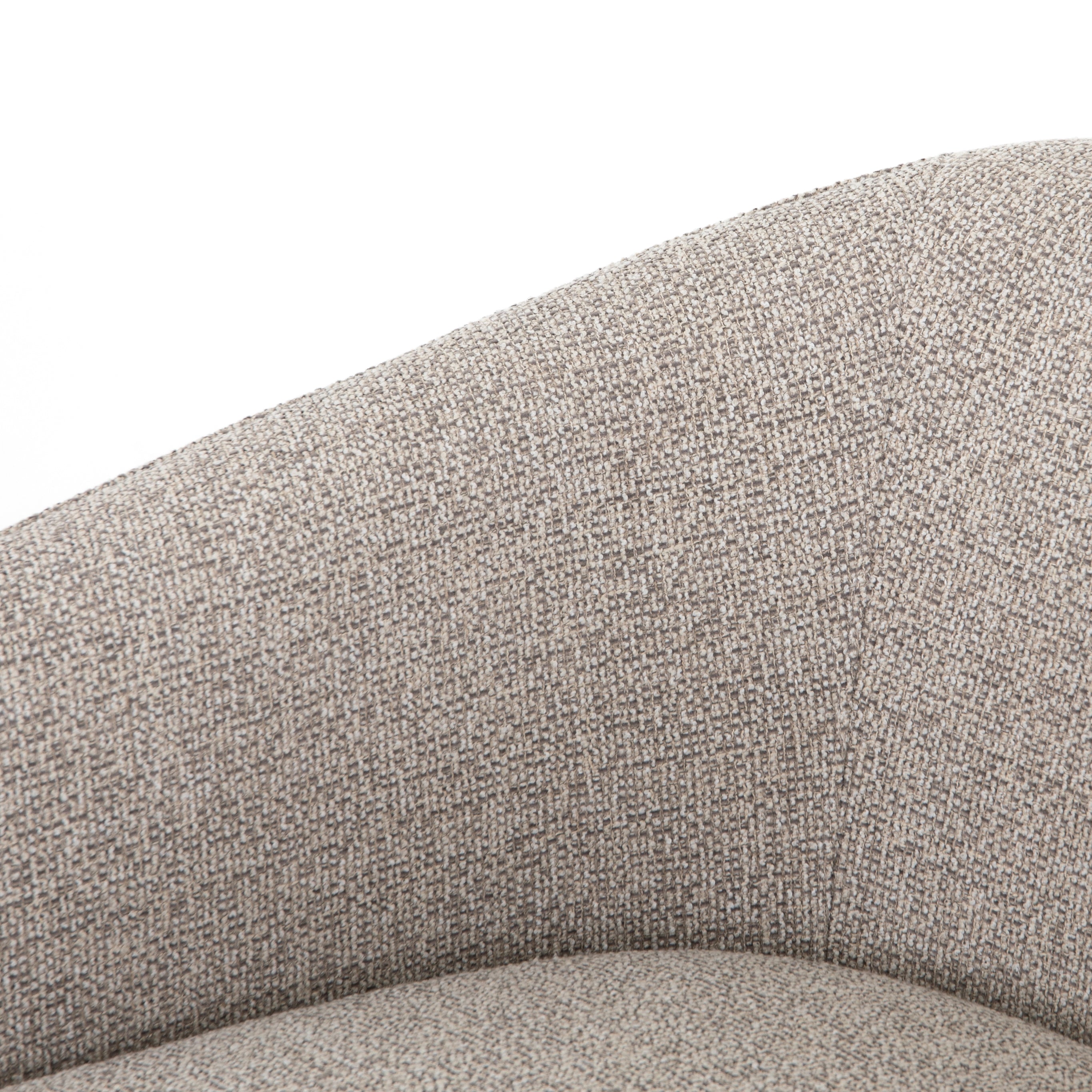 This Fae Chair - Bellamy Storm is well-tailored and stylistically unique. The Italian boucle lends a high-fashion feel to a cleverly constructed three-legged design.  Overall Dimensions: 30.25"w x 29.50"d x 29.50"h