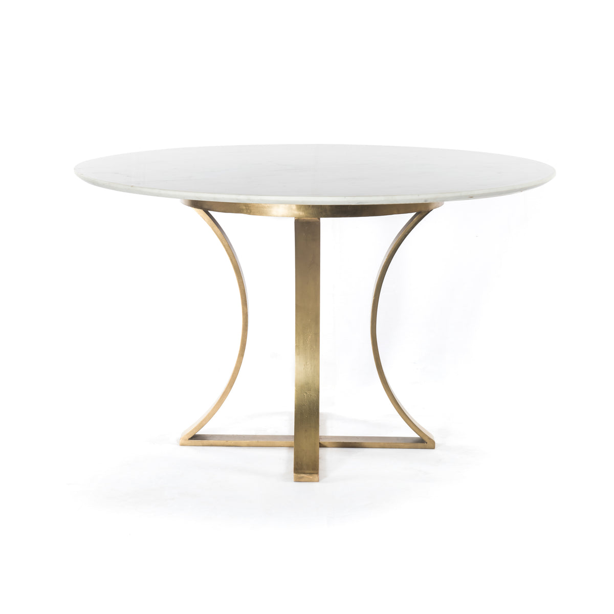 Gage Dining Table - Polished White Marble