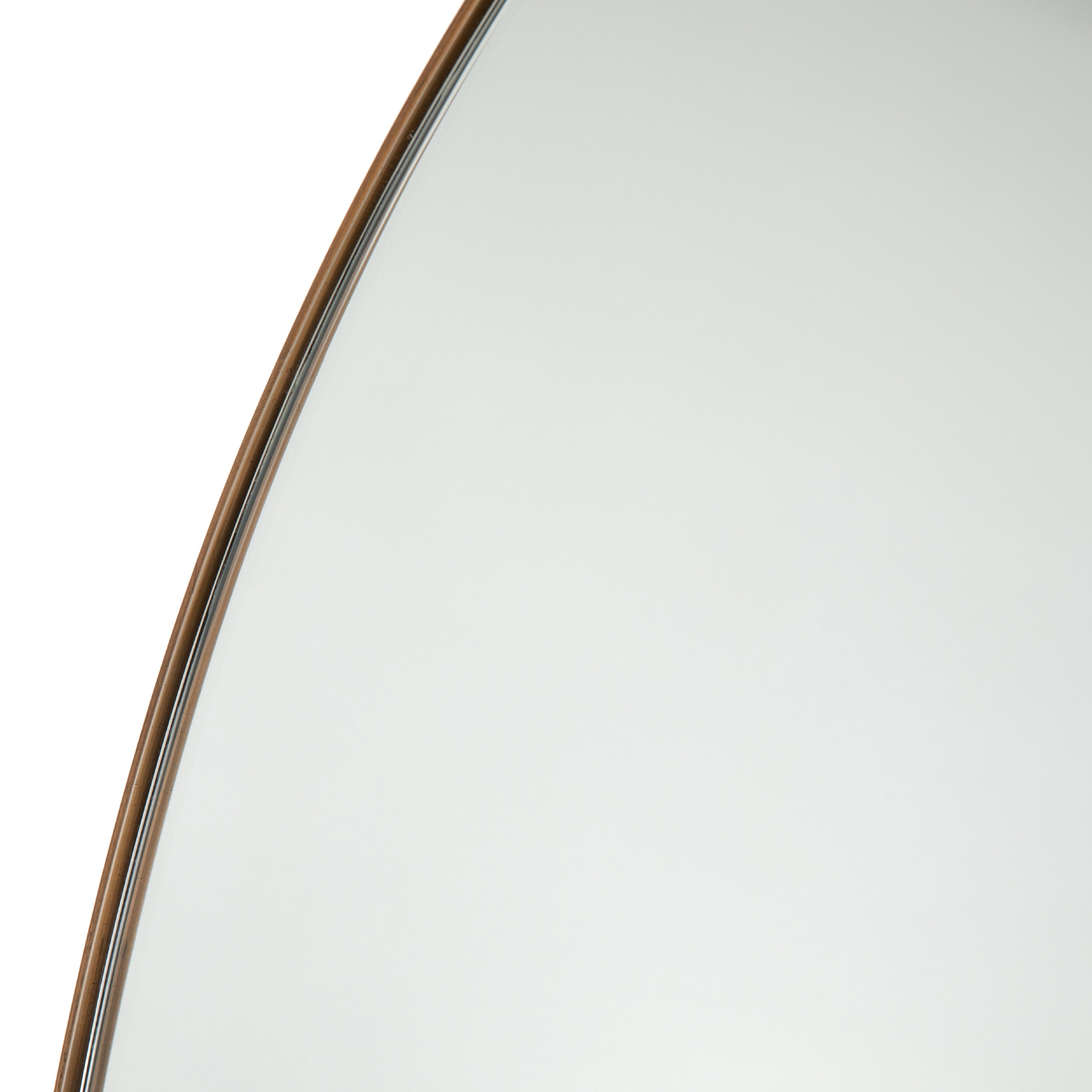 This Georgina Floor Mirror has a beautiful arch with a rose gold-finish aluminum frame. This will be the go-to mirror at home to try on your newest shopping haul or take that shameless selfie in.  Overall Dimensions: 32.00"w x 2.00"d x 80.00"h Colors: Polished Brass, Mirror Materials: Aluminum, Mirror Weight: 110  Please allow 3-4 weeks on shipment for these items. 