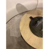 Stunning forces of nature are captured in a walnut-finished coffee table, as spalted primavera and yukas woods are hand-shaped into a cylindrical silhouette. Reflective of woods' natural character, a slight color variance is possible. Amethyst Home provides interior design, new home construction design consulting, vintage area rugs, and lighting in the Nashville metro area.
