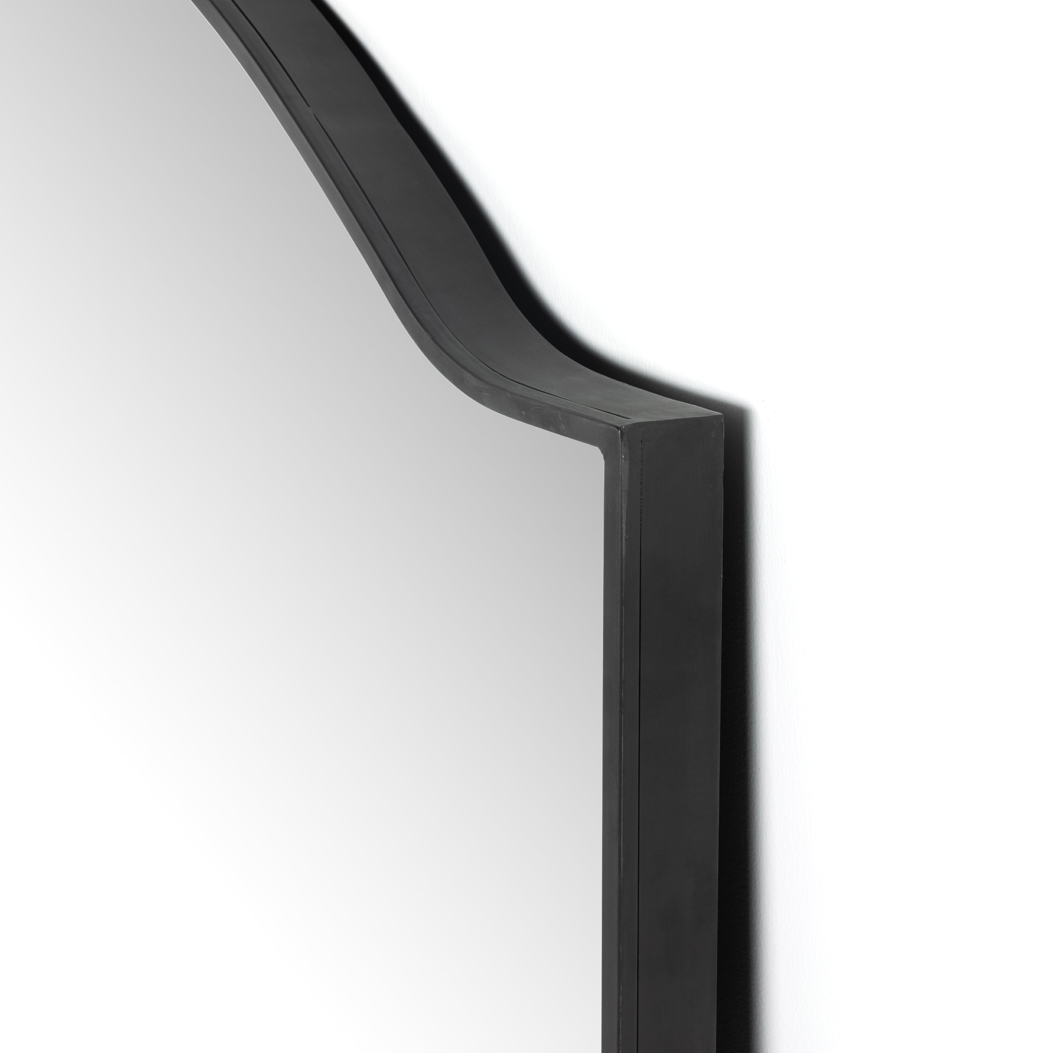 This Jacques Floor Mirror - Gunmetal is large, beautiful, and your new favorite mirror to take one last look in before heading out for the day!   Overall Dimensions: 62.25"w x 2.25"d x 83.50"h