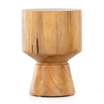 This Jovie Outdoor End Table - Natural Teak is made from solid teak and brings a bright, organic feel to any space.   Amethyst Home celebrates natural materials, which often comes with beautiful imperfections. Each piece is made uniquely for you, please expect some variation and character -- we embrace the design approach of Wabi Sabi  Overall Dimensions: 13.00"w x 13.00"d x 18.00"h