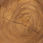 This Jovie Outdoor End Table - Natural Teak is made from solid teak and brings a bright, organic feel to any space.   Amethyst Home celebrates natural materials, which often comes with beautiful imperfections. Each piece is made uniquely for you, please expect some variation and character -- we embrace the design approach of Wabi Sabi  Overall Dimensions: 13.00"w x 13.00"d x 18.00"h