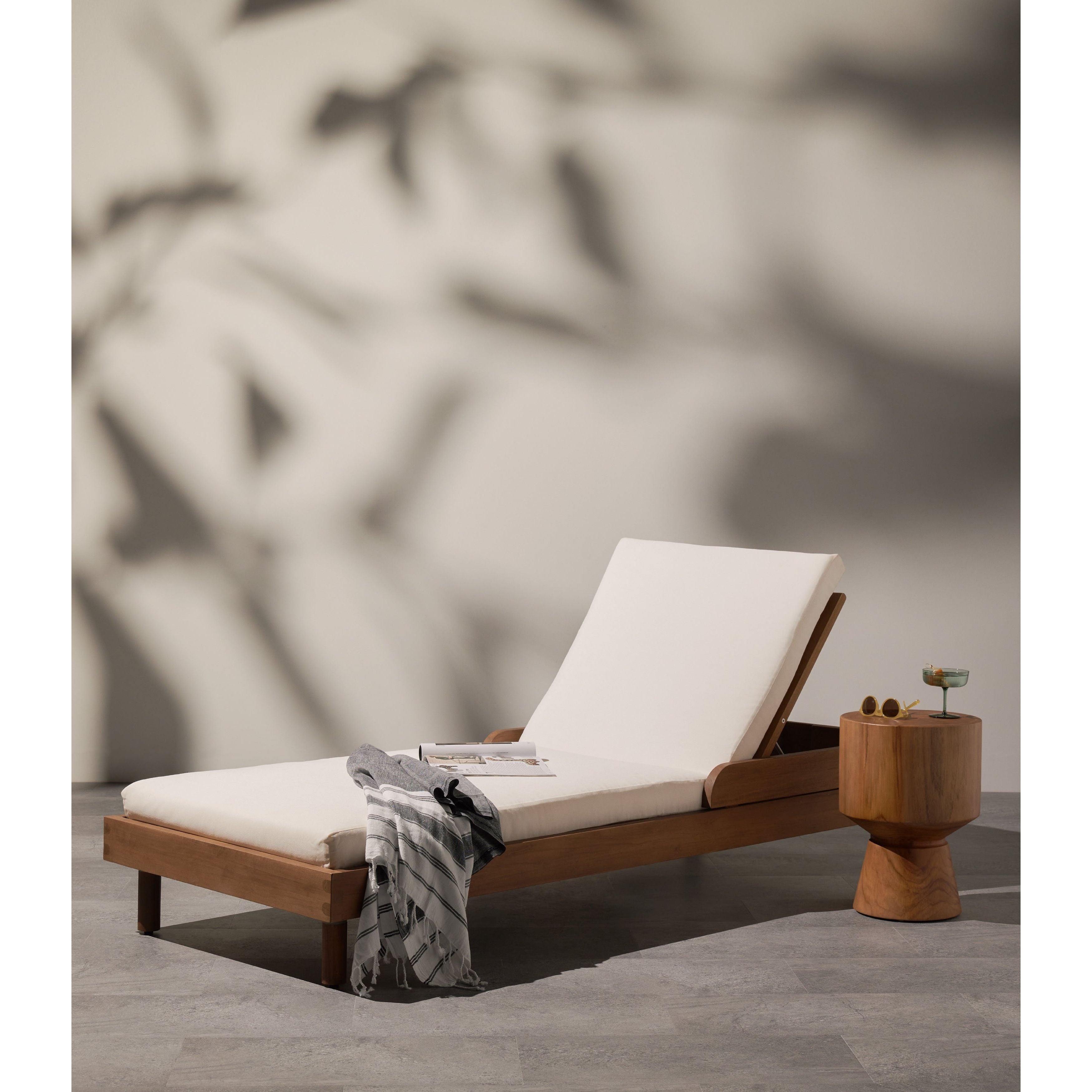 This Jovie Outdoor End Table - Natural Teak is made from solid teak and brings a bright, organic feel to any space.   Amethyst Home celebrates natural materials, which often comes with beautiful imperfections. Each piece is made uniquely for you, please expect some variation and character -- we embrace the design approach of Wabi Sabi  Overall Dimensions: 13.00"w x 13.00"d x 18.00"h
