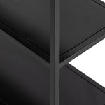 Featuring Loomis Bookcase - Black by Four Hands at Amethyst Home. This Loomis Bookcase - Black is sleek, simple and beautifully on-trend. Black-finished iron forms an airy open frame, with an arched top for modernity in any office, living, or other space!
Overall Dimensions: 39.50"W x 15.75"L x 93"H
Colors: BlackMaterials: IronWeight: 105.82 lbVolume: 50.3.  Amethyst Home provides interior design, new home construction design consulting, vintage area rugs, and lighting in the Calabasas metro area.