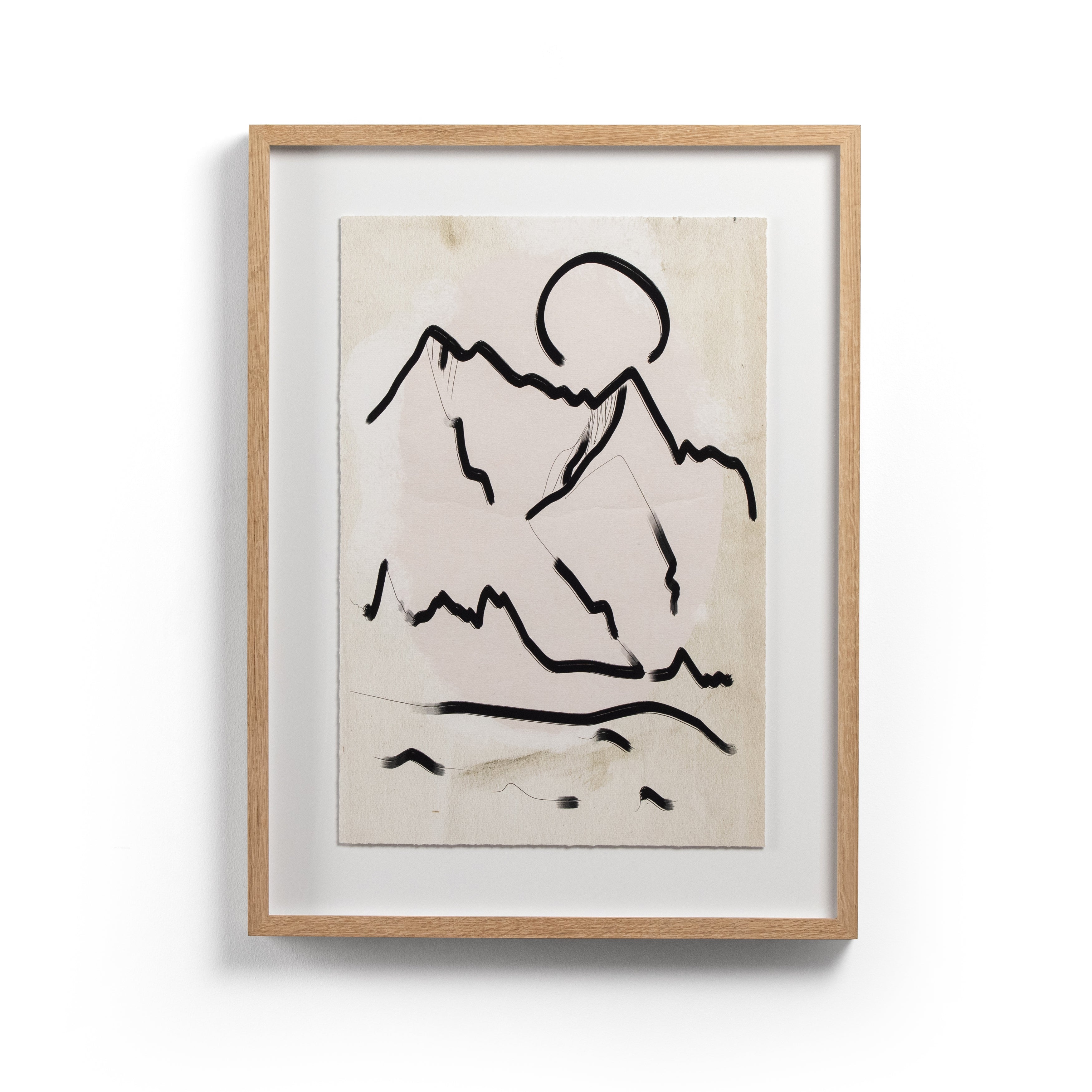 We love the clean contrast Mountain High II Art bings to a space. Original rendering by Bangkok-based art house Coup D'Esprit, this is framed within vertical grain white oak for a museum-quality look.  Compete the look with Mountain High I, III & IV!