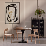 Featuring Powell 42" Dining Table - White Marble by Four Hands at Amethyst Home. We love the mixed materials found in this Powell Dining Table - White Marble. Classic tulip shaping is recast with a rustic black iron base and rounded top of white marble - a perfect addition to any dining room or kitchen! 
Overall Dimensions: 42"W x 42"L x 29.50"H
Colors: Dark R. Amethyst Home provides interior design, new home construction design consulting, vintage area rugs, and lighting in the Austin metro area.