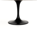 Featuring Powell 55" Dining Table - White Marble by Four Hands at Amethyst Home. We love the mixed materials found in this Powell Dining Table - White Marble. Classic tulip shaping is recast with a rustic black iron base and rounded top of white marble - a perfect addition to any dining room or kitchen! 
Overall Dimensions: 55"W x 55"L x 29.50"H
Colors: Dark .  Amethyst Home provides interior design, new home construction design consulting, vintage area rugs, and lighting in the Dallas metro area.