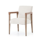 Featuring Reuben Dining Chair - Harbor Natural by Four Hands at Amethyst Home. Elegance is no exaggeration with this Reuben Dining Chair - Harbor Natural. Slim, tapered oak with arms wrapped in vintage leather frames a floating seat covered in natural linen. We'd love to see this in your dining room, kitchen, or other space!
Overall Dimensions: 23.25"W x 2.  Amethyst Home provides interior design, new home construction design consulting, vintage area rugs, and lighting in the Charlotte metro area.