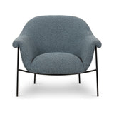 Featuring Suerte Chair - Knoll Sky by Four Hands at Amethyst Home. We love the curvy silhouette and classic rolled arms of this Suerte Chair - Knoll Sky. Sky-blue boucle lends a fresh feel to vintage-inspired accent seating for any living room, office, or other area. 
Overall Dimensions: 35"W x 33.50"L x 31"HColors: Knoll Sky, Matte EbonyMaterials: 95% Pl, 5% .  Amethyst Home provides interior design, new home construction design consulting, vintage area rugs, and lighting in the Omaha metro area.