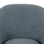 Featuring Suerte Chair - Knoll Sky by Four Hands at Amethyst Home. We love the curvy silhouette and classic rolled arms of this Suerte Chair - Knoll Sky. Sky-blue boucle lends a fresh feel to vintage-inspired accent seating for any living room, office, or other area. 
Overall Dimensions: 35"W x 33.50"L x 31"HColors: Knoll Sky, Matte EbonyMaterials: 95% Pl, 5.  Amethyst Home provides interior design, new home construction design consulting, vintage area rugs, and lighting in the Houston metro area.