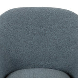 Featuring Suerte Chair - Knoll Sky by Four Hands at Amethyst Home. We love the curvy silhouette and classic rolled arms of this Suerte Chair - Knoll Sky. Sky-blue boucle lends a fresh feel to vintage-inspired accent seating for any living room, office, or other area. 
Overall Dimensions: 35"W x 33.50"L x 31"HColors: Knoll Sky, Matte EbonyMaterials: 95% Pl, 5.  Amethyst Home provides interior design, new home construction design consulting, vintage area rugs, and lighting in the Houston metro area.