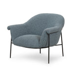 Featuring Suerte Chair - Knoll Sky by Four Hands at Amethyst Home. We love the curvy silhouette and classic rolled arms of this Suerte Chair - Knoll Sky. Sky-blue boucle lends a fresh feel to vintage-inspired accent seating for any living room, office, or other area. 
Overall Dimensions: 35"W x 33.50"L x 31"HColors: Knoll Sky, Matte EbonyMaterials: 95% P.  Amethyst Home provides interior design, new home construction design consulting, vintage area rugs, and lighting in the Kansas City metro area.