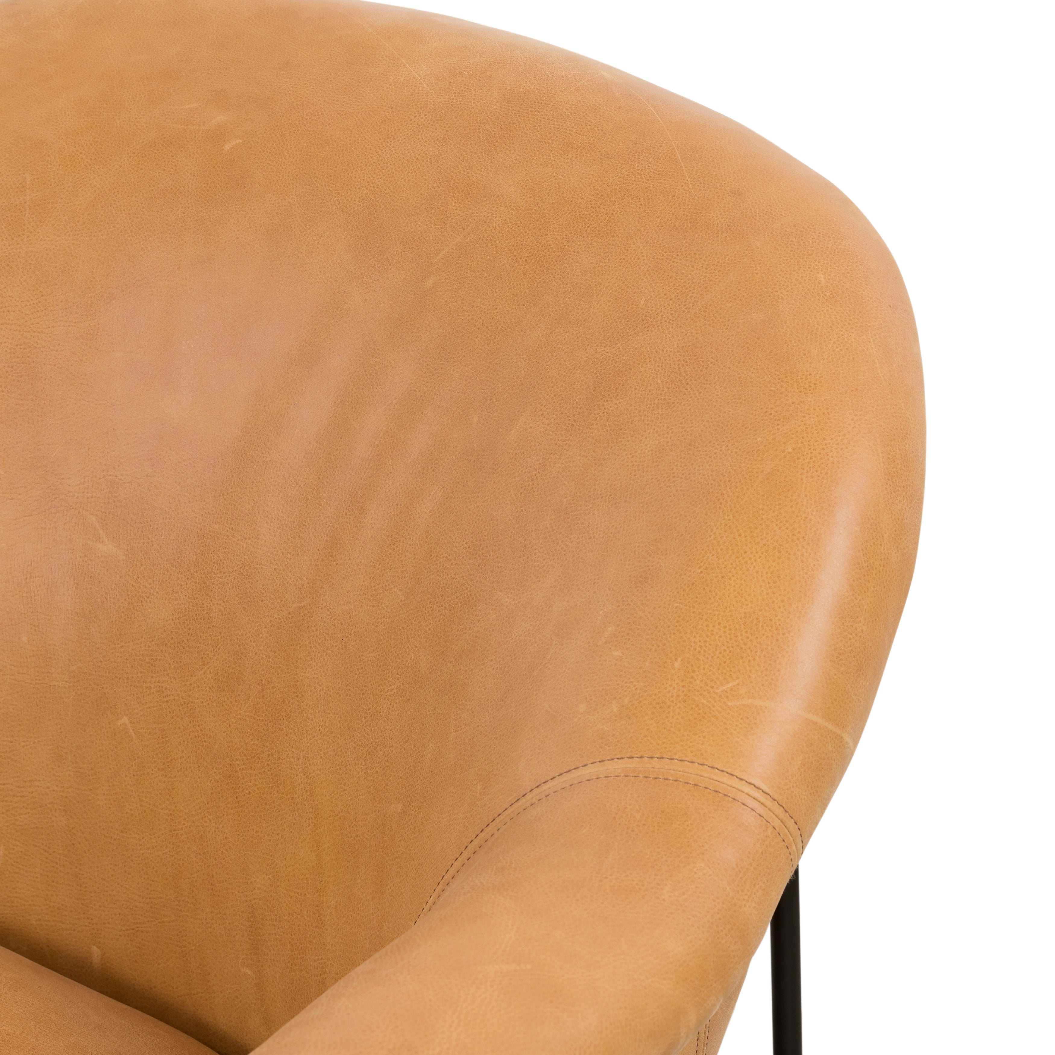 Featuring Suerte Chair - Palermo Butterscotch by Four Hands at Amethyst Home. With a curvy silhouette and classic rolled arms, this Suerte Chair - Palermo Butterscotch has butterscotch leather that lends a fresh feel to vintage-inspired accent seating. The airy iron cradle base brings a beautiful balance of scale to any living room or office!
Overall Dimensi.  Amethyst Home provides interior design, new home construction design consulting, vintage area rugs, and lighting in the Seattle metro area.