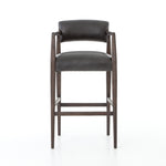 Featuring Tyler Chaps Ebony Counter Stool by Four Hands at Amethyst Home. The Tyler Counter Stool in Chaps Ebony makes counter seating stylish with an angular, dark and smoky birch frame, a deep seat, and a striking, low-slung back. The stool is comfortable for long dinners and conversations with a covered black, top-grain leather seat and back.
Count.  Amethyst Home provides interior design, new home construction design consulting, vintage area rugs, and lighting in the Salt Lake City metro area.