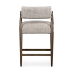 Featuring Waldon Counter Stool by Four Hands at Amethyst Home. Slim, sculptural style with this Waldon Counter Stool. Angular framing features a mix of bronze-finished metal and solid rubberwood, for a forward-thinking feel. Textural linen-blend seating adopts an invitingly neutral grey hue to move freely between spaces and styles.
Size: 23.25"W x 24.50"L x 37.  Amethyst Home provides interior design, new home construction design consulting, vintage area rugs, and lighting in the Tampa metro area.