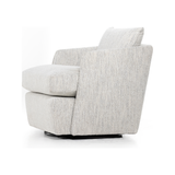 Featuring Whittaker Merino Cotton Swivel Chair by Four Hands at Amethyst Home. This Whittaker Swivel Chair - Merino Cotton is a comfortable classic. Atop a 360-degree swivel base, well-tailored cotton seating provides a beautifully simple place to perch in style, with feather-blend cushioning for total relaxation -- the perfect chair for a baby room, livi.  Amethyst Home provides interior design, new home construction design consulting, vintage area rugs, and lighting in the Alpharetta metro area.
