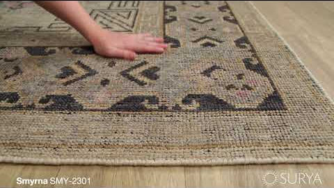 The Smyrna Collection showcases traditional inspired designs that exemplify timeless styles of elegance, comfort, and sophistication. With their hand knotted construction, these rugs provide a durability that can not be found in other handmade constructions, and boasts the ability to be thoroughly cleaned as it contains no chemicals that react to water, such as glue. AmethystHome provides interior design, new construction, custom furniture, and rugs for Omaha metro area