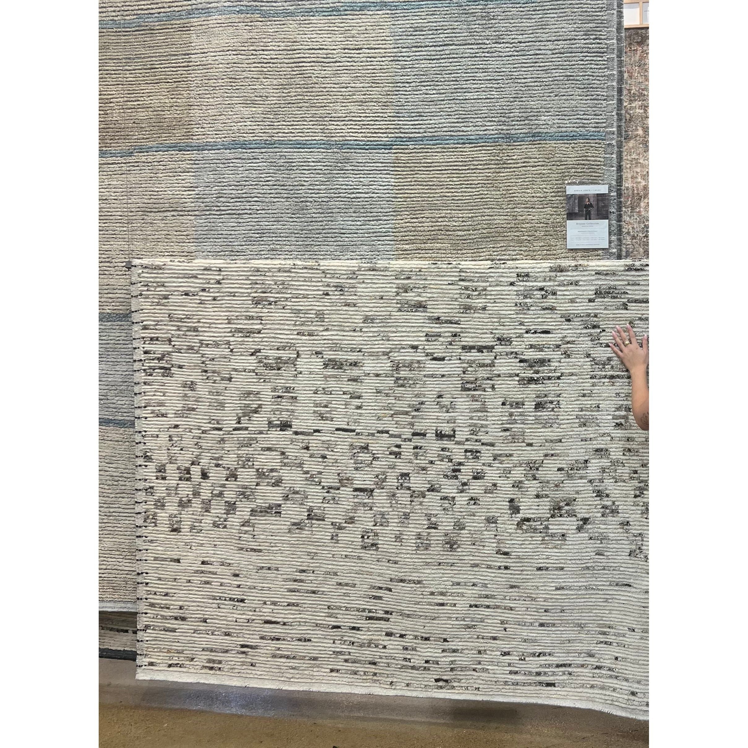 Featuring Amber Lewis x Loloi Briyana Sky / Wheat Hand-Knotted Rug by Loloi at Amethyst Home. Amber Lewis x Loloi Briyana Sky / Wheat Rug combines the incredible ribbed texture of Moroccan rugs with clean, contemporary design, thanks to Lewis’s careful eye for details. Each rug features a different pattern with elegant and uncluttered linework, while its bor.  Amethyst Home provides interior design, new home construction design consulting, vintage area rugs, and lighting in the Houston metro area.