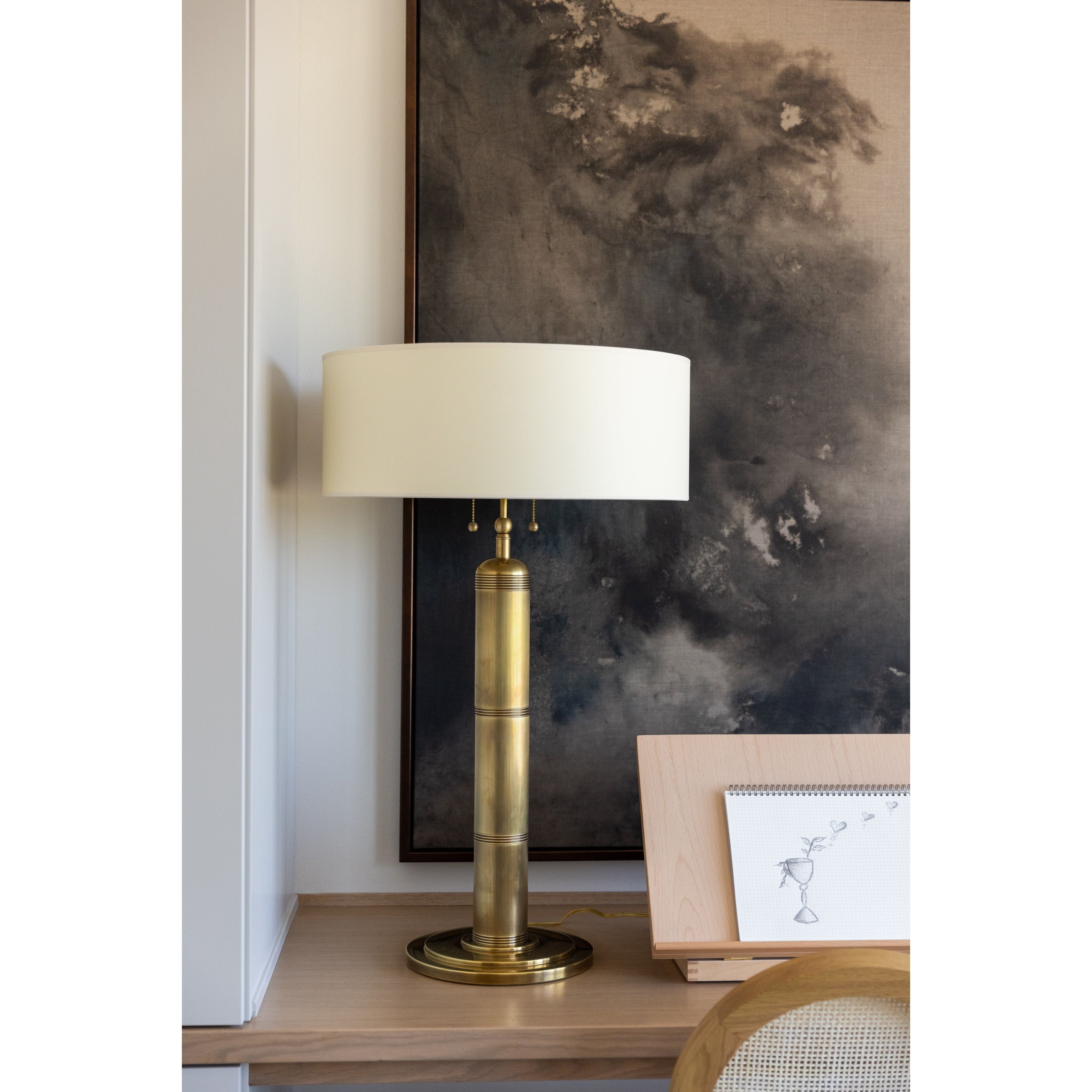Featuring Ink Stain Art by Wendover Art at Amethyst Home. Ink stain is a rich, deep painting on linen to add interest and depth to your space.
Giclee on Linen

65.5"w x 54.5"h Framed as shown.  Amethyst Home provides interior design, new home construction design consulting, vintage area rugs, and lighting in the Kansas City metro area.