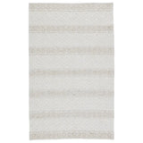 The handwoven Cosette Adelie Area Rug by Jaipur Living showcases a boucle-style geometric design in a light and airy colorway of white and soft gray. Crafted of PET yarn, or recycled plastic, this chic and durable rug brings warmth and a hint of global appeal to indoor and outdoor spaces alike.