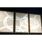 Hand painted on linen, this Trace of Rings II Art features a gorgeous textured abstract design. Complete the look with Trace of Rings I and III to elevate any bedroom, living room, or other area!   Artist: Beverly Fuller Product Type: Hand Painting Finish: Linen Hand Painting Size: 22" x 34" without frame