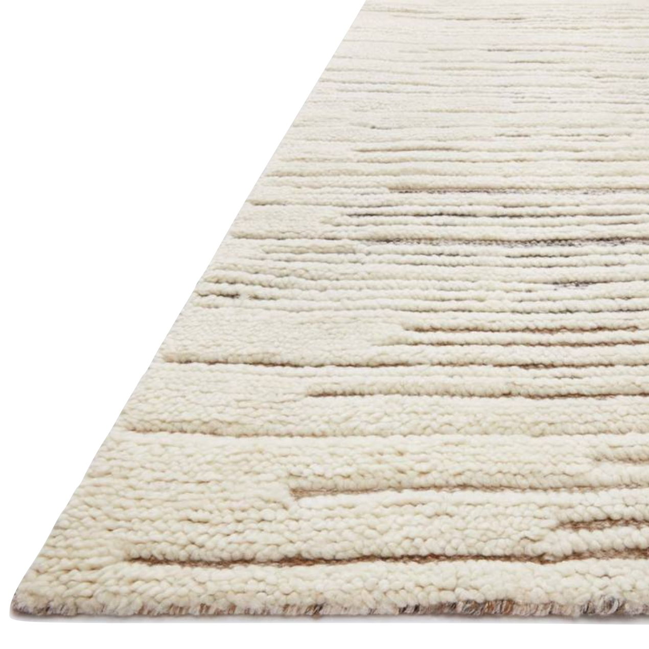 Dimensional yet soft, the Bennett Ivory / Pebble Area Rug is hand-knotted of wool, viscose and polyester in India. Featuring a new carve like high-low pile, Bennett has an ivory base with abstract tonal designs. Plus, it's plush underfoot-- a great choice for your office, bedroom, or other medium traffic areas.   Hand Knotted 45% Wool | 32% Viscose | 17% Polyester | 6% Other Fibers Pile BEN-04 Ivory/Pebble