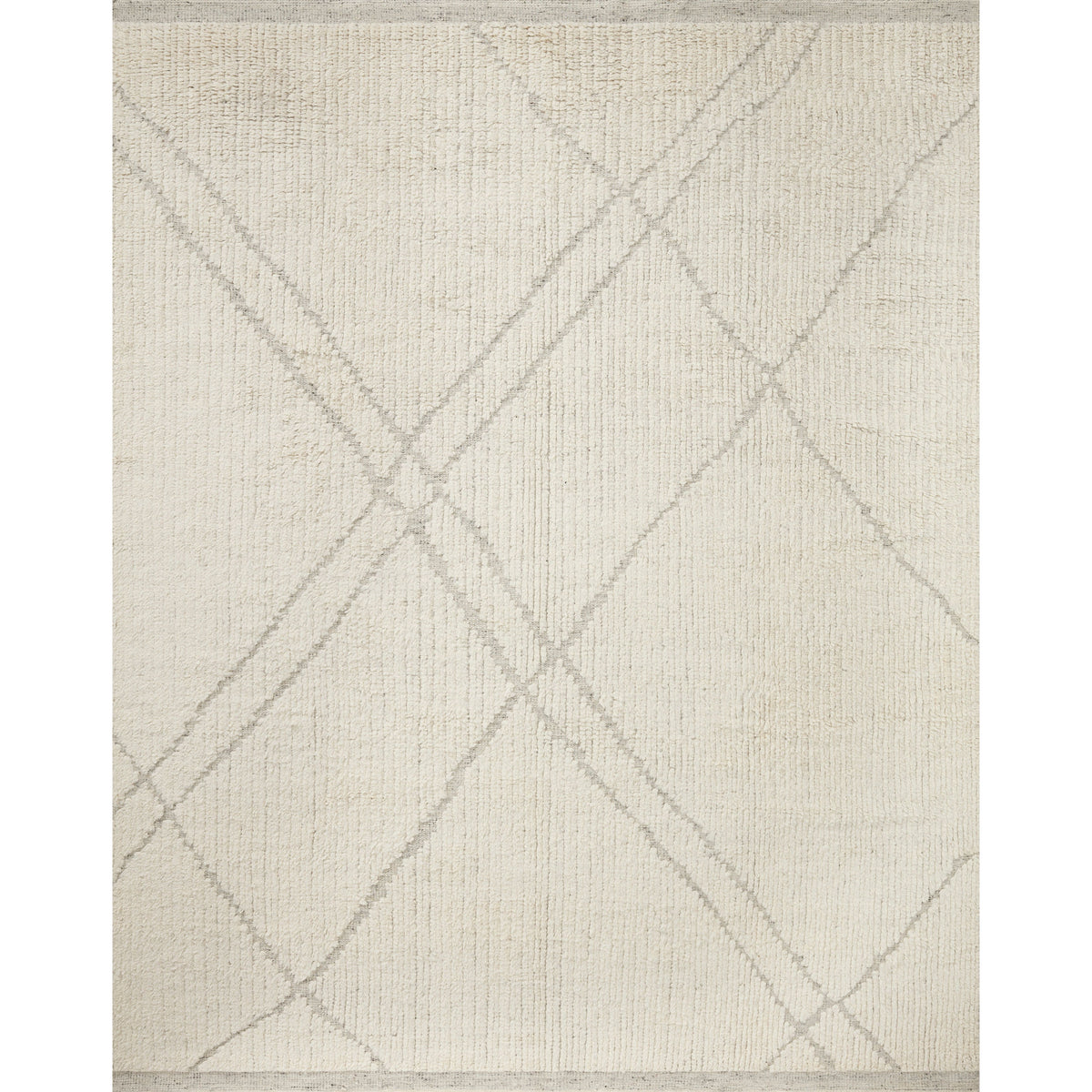 Gwyneth Amber Lewis x Loloi Ivory / Silver Hand-Knotted Rug