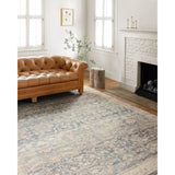 Featuring Hathaway Denim/Multi Rug by Loloi at Amethyst Home. Featuring soft motifs in a carefully curated color palate of blue, yellow, red, and hints of orange, the Hathaway Denim / Multi area rug captures the essence of one-of-a-kind vintage or antique area rug at an attractive price.
This rug is ideal for high traffic areas due to the rug's power-loomed d.  Amethyst Home provides interior design, new home construction design consulting, vintage area rugs, and lighting in the Austin metro area.