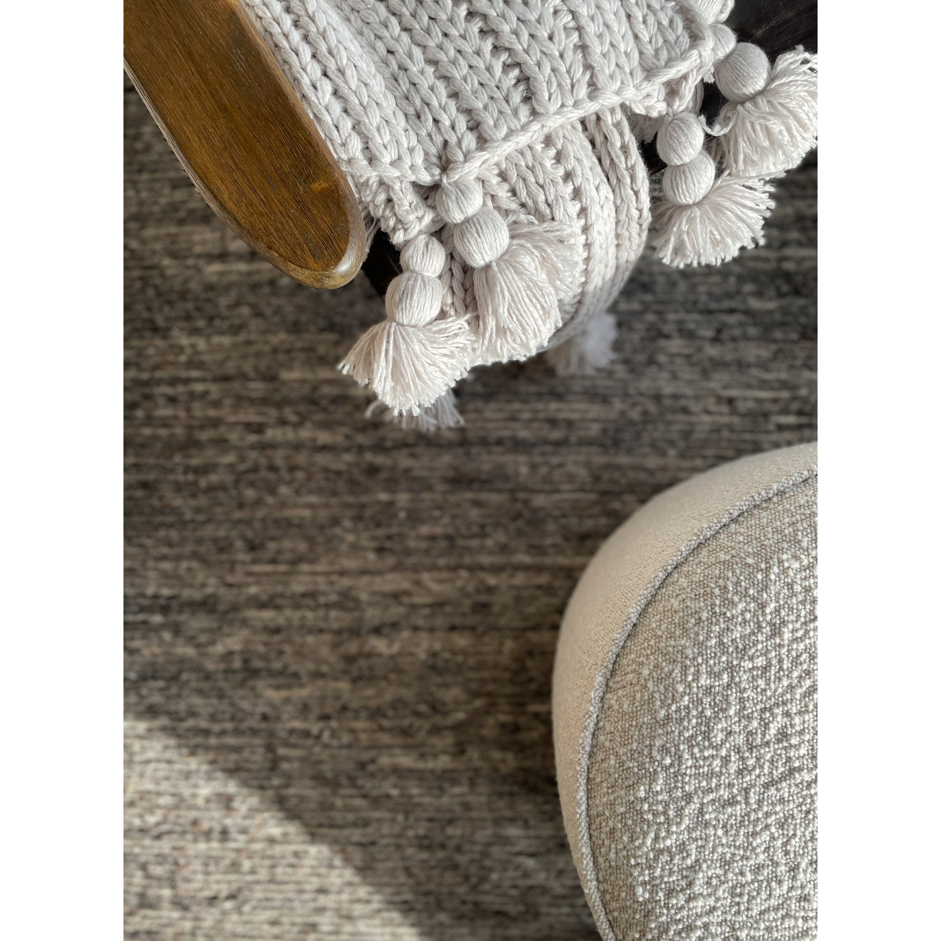 Featuring Mulholland Amber Lewis x Loloi Charcoal / Denim Hand-Knotted Rug by Loloi at Amethyst Home. Taking note of Amber Lewis' signature laid-back California aesthetic, the Mulholland Charcoal / Denim rug is expertly hand-knotted of wool and cotton by skilled artisans in India. The collection offers a soft yet textured pile with a slight variation of to.  Amethyst Home provides interior design, new home construction design consulting, vintage area rugs, and lighting in the Calabasas metro area.
