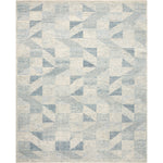 Drawing inspiration from tribal influences, the Odyssey Light BlueArea  Rug combines relaxed linear pattern with a sophisticated color palette. Each Odyssey area rug, which is hand knotted of wool, viscose, and cotton, is crafted entirely by hand by master artisans in India.  Hand Knotted 70% Viscose from Bamboo | 30% Wool OD-06 Light Blue