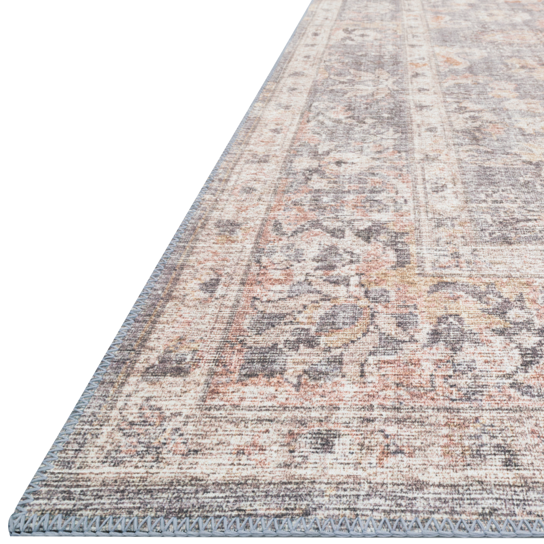The Skye Collection is timeless and classic with a beautiful, old-world design in a variety of color choices. Power-loomed of 100% polyester, these printed designs provide the textured effect of high-end rugs at an affordable price.  Power Loomed 100% Polyester SKY-01 Grey/Apricot