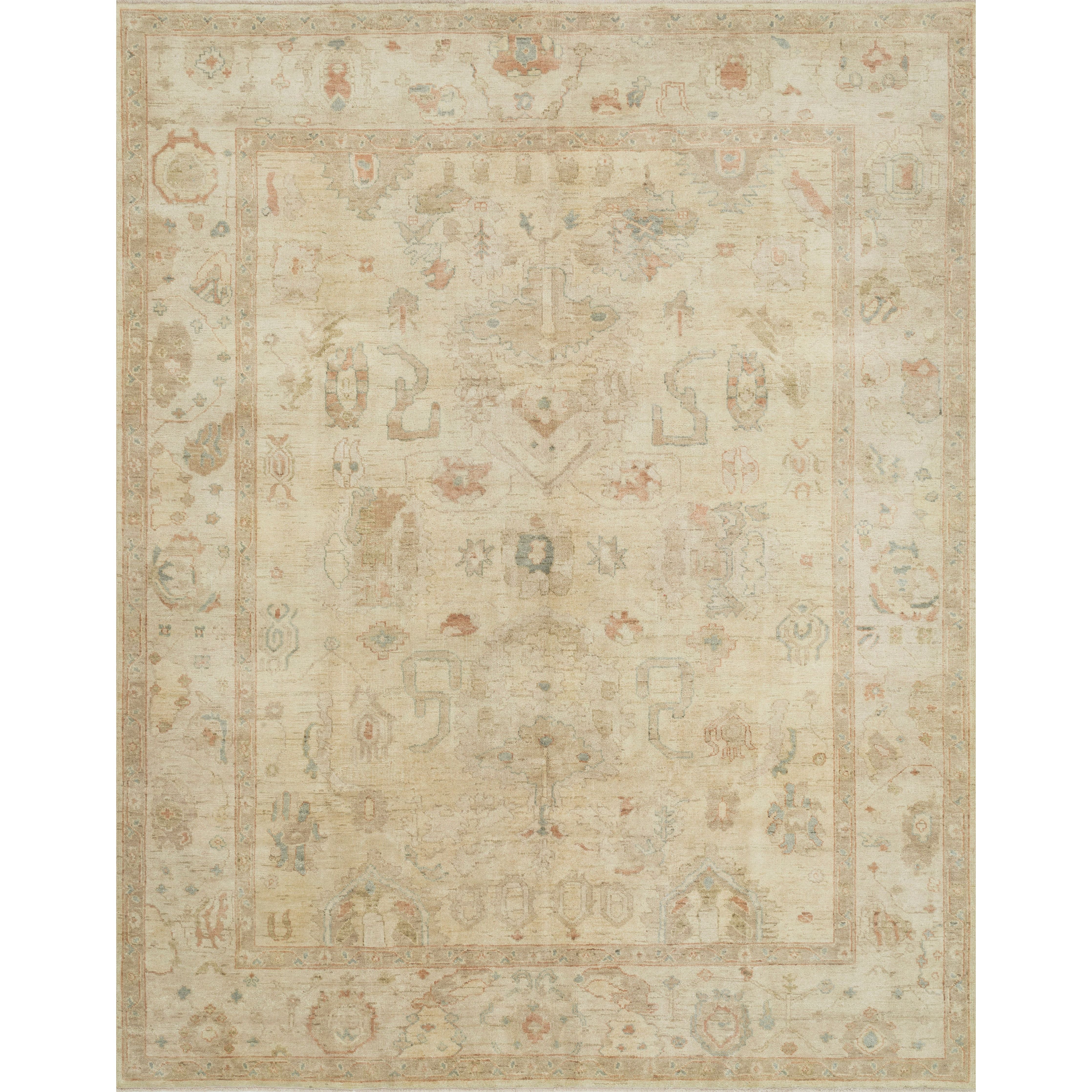 Hand knotted of 100% wool by skilled artisans, the Loloi Vincent Pebble / Pebble Area Rug, or VC-06, offers the look of a well-worn antique rug in a modern day color palette. Each exquisite piece undergoes a weeks-long antique washing process which fades the pattern and color beautifully. 