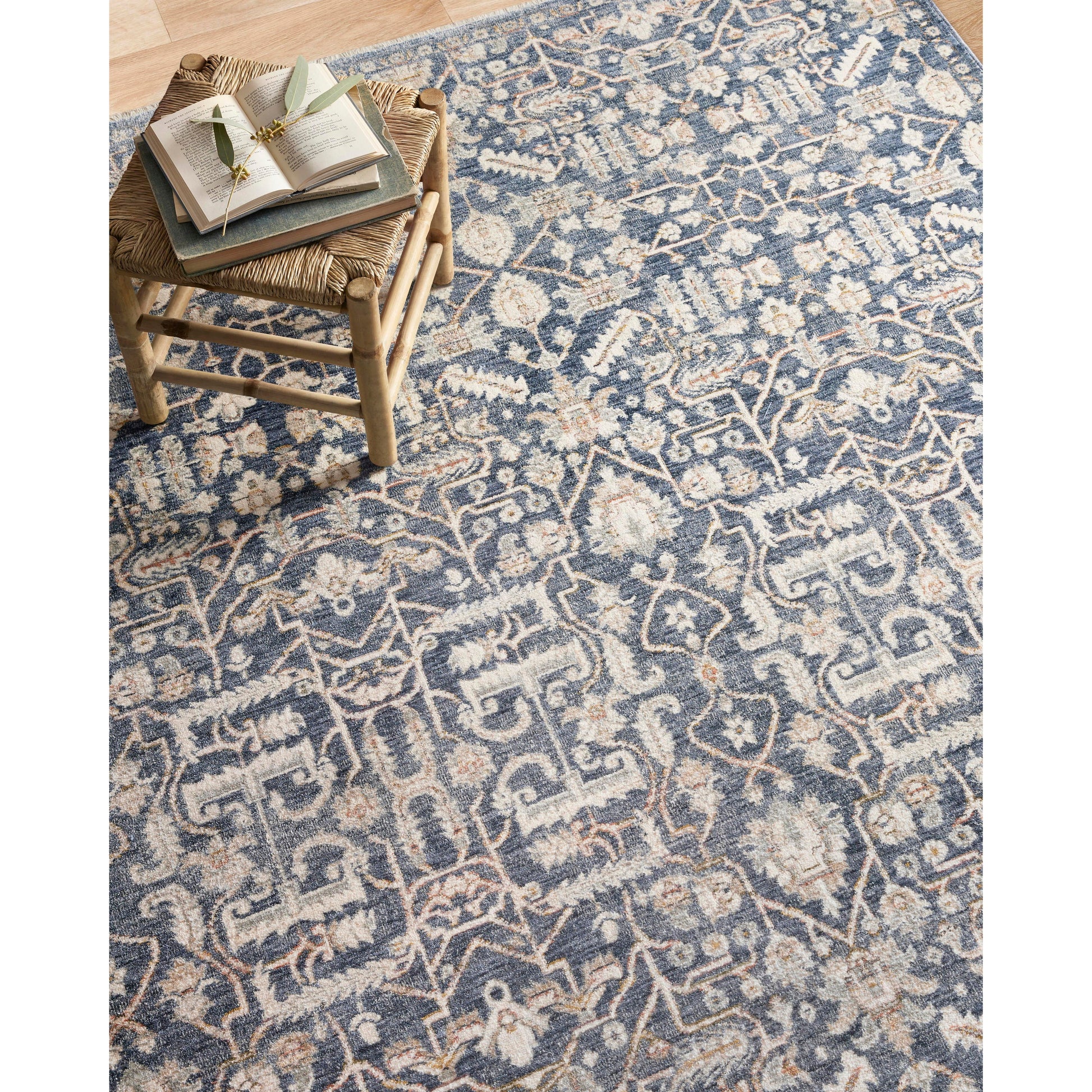 Stain-resistant, fade-resistant, and long-lasting, the Zuma Collection for Amber Lewis x Loloi features a soft pile in a serene grey, blue and ivory palette. Zuma also carries the Okeo-Tex® label, ensuring the rug's materials do not contain harmful substances. Power Loomed 100% Polyester Pile ZUM-02 AL Blue / Ivory