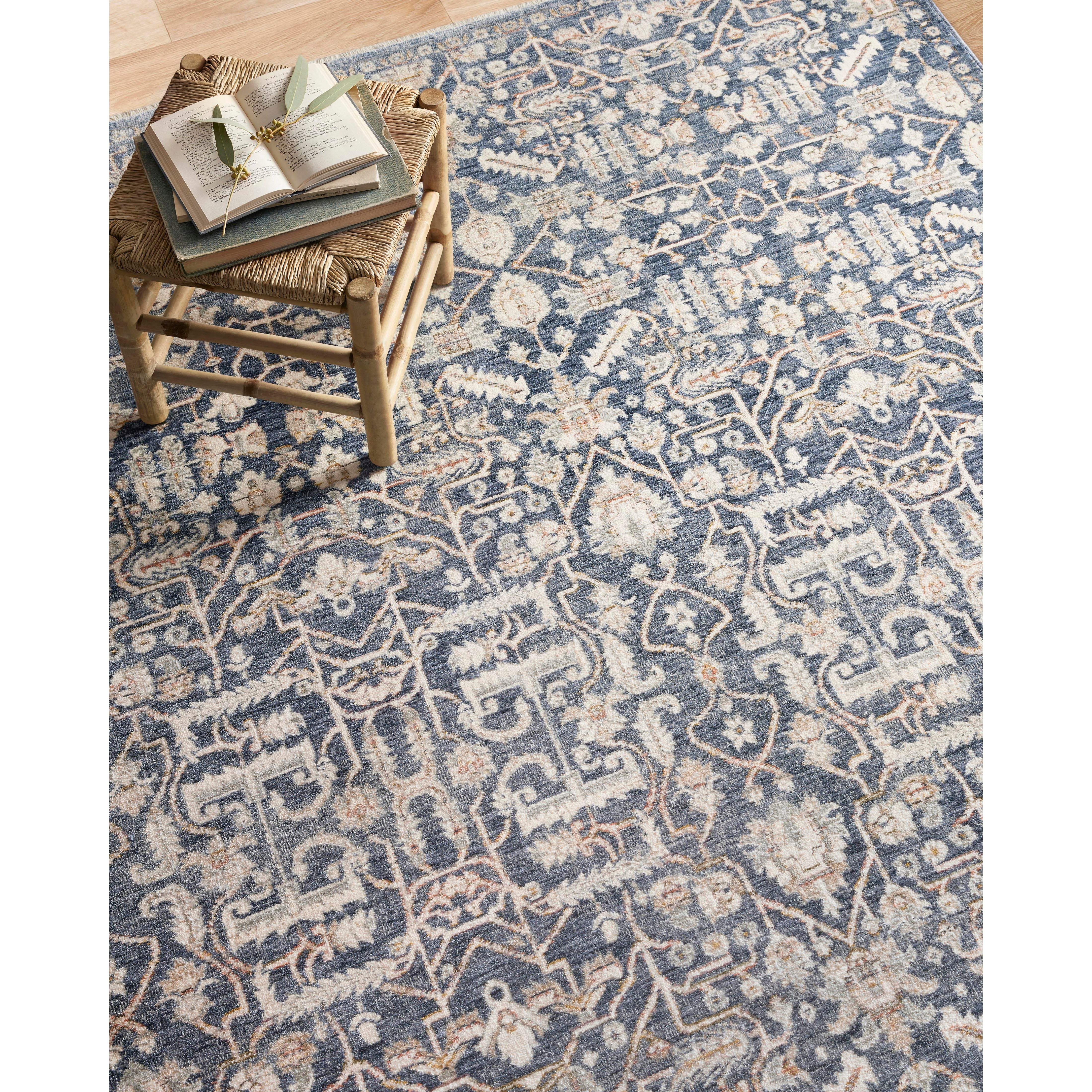 Stain-resistant, fade-resistant, and long-lasting, the Zuma Collection for Amber Lewis x Loloi features a soft pile in a serene grey, blue and ivory palette. Zuma also carries the Okeo-Tex® label, ensuring the rug's materials do not contain harmful substances. Power Loomed 100% Polyester Pile ZUM-02 AL Blue / Ivory